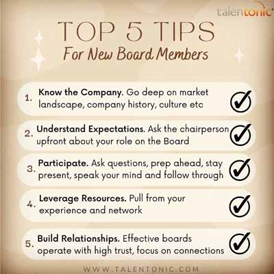 Top 5 Tips For New Board Members