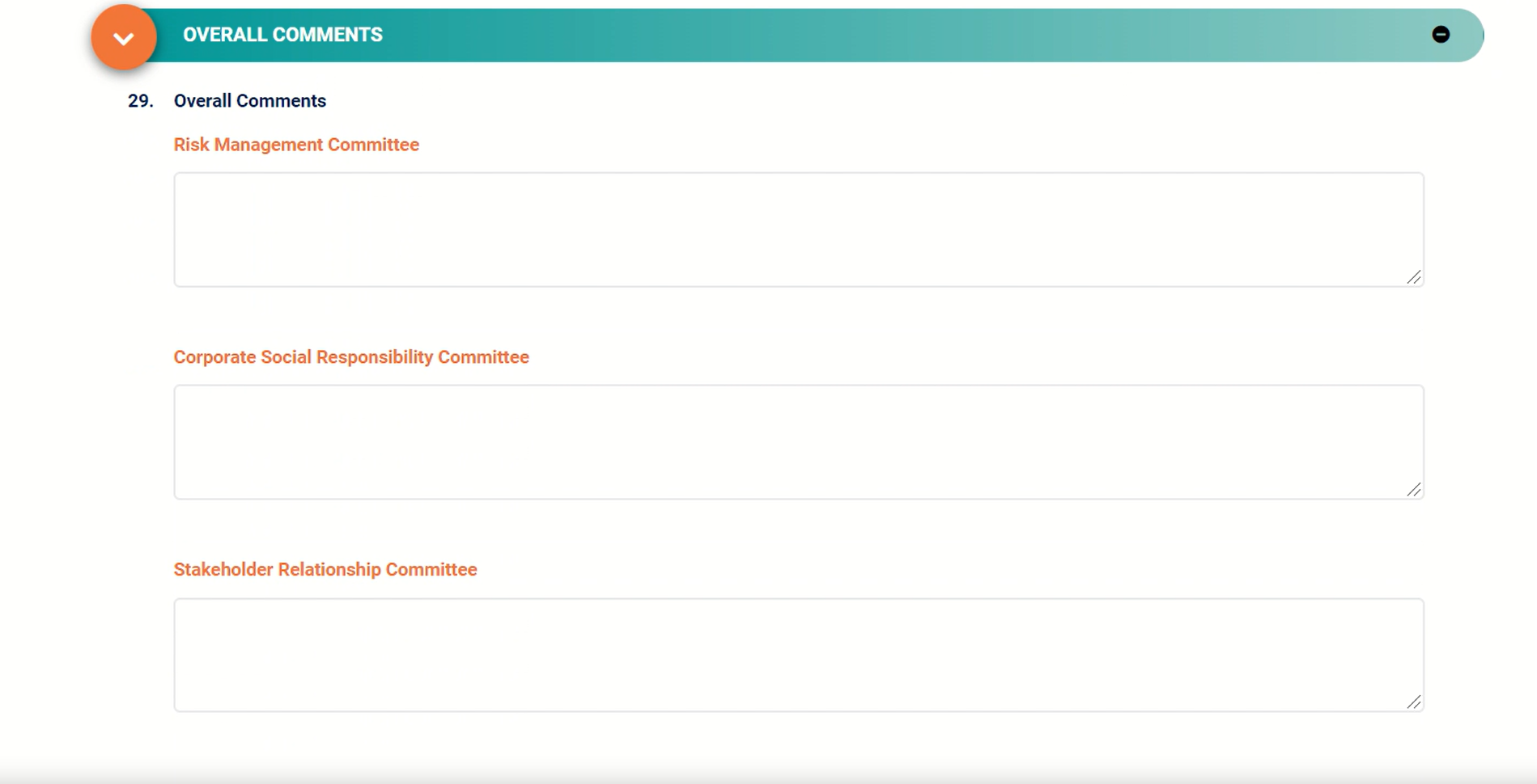 Qualitative comments screenshot
